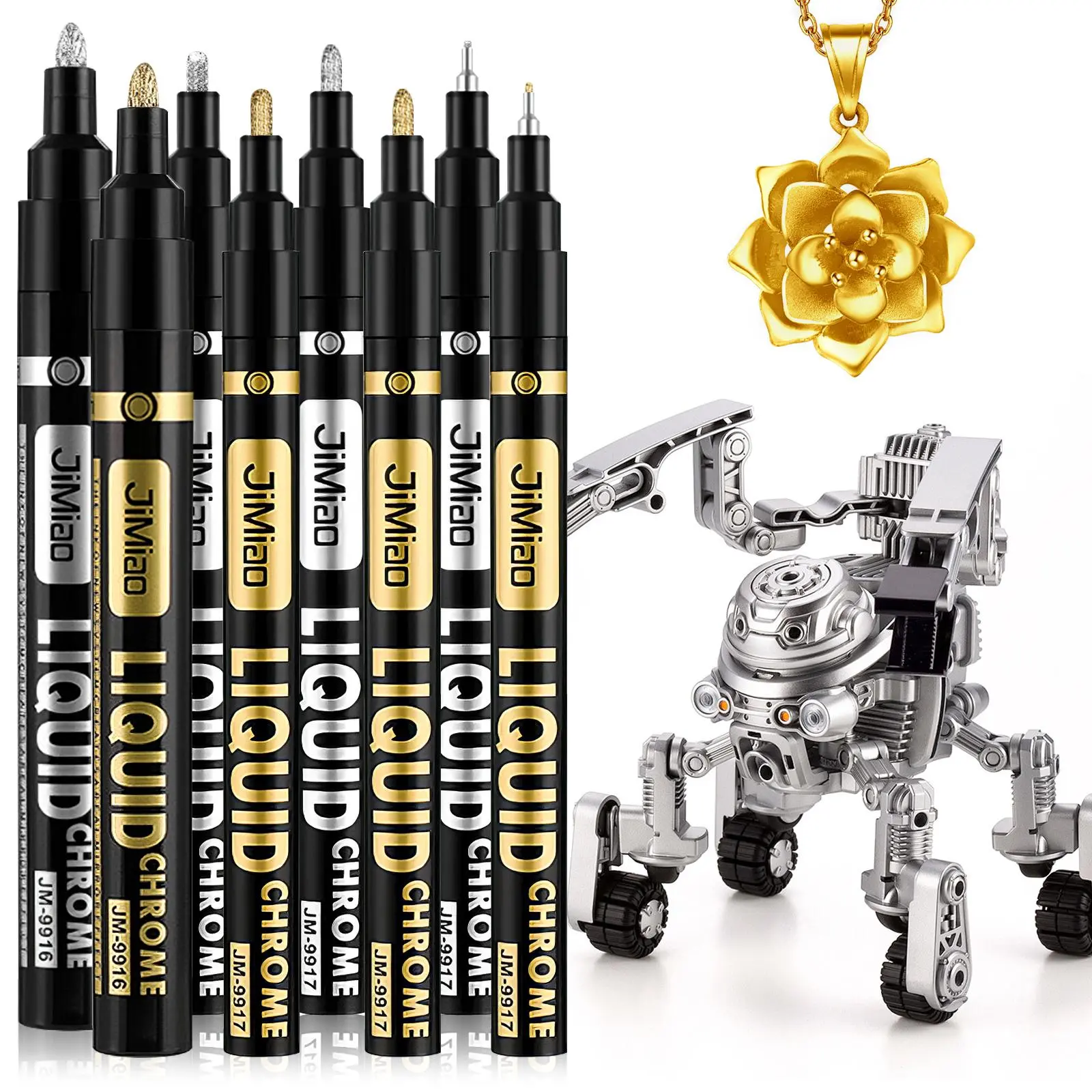 Mirror Pen Reflective Chrome Marker Pen Electroplated Silver Paint Pen Waterproof High Gloss Pen, Durable Writing Tool Paint Markers