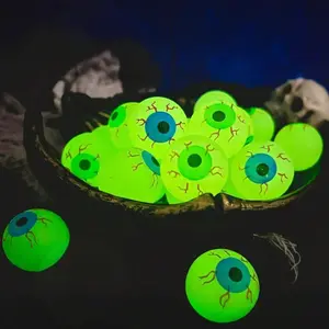 5 Glow-In-The-Dark Bouncy Balls, Halloween Light-Up Soft Bouncing Balls, Fun Party Favors & Games, Ideal Birthday Gifts