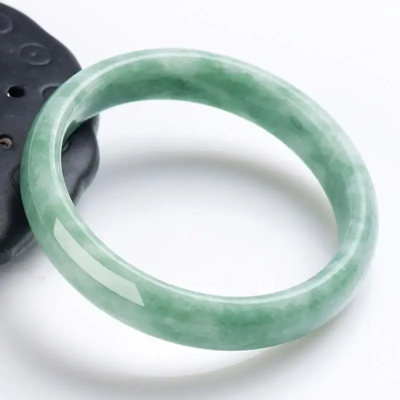 Women's Natural Jade Bangle, Healing Costume Jewelry Bracelet, Ideal Gift for Girlfriend or Mom