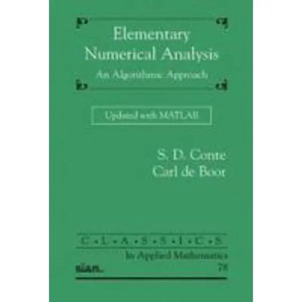 USED-Elementary Numerical Analysis: An Algorithmic Approach by S. D. Conte (Paperback)