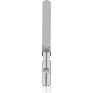 1 Pack Round Tip Stainless Steel Nail File, 4.76 inches (12.1 cm) Length, 0.43 inches (1.1 cm) Width, 2 Different Grit Surfaces for Various Occasions.
