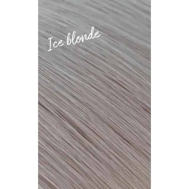 Ice Blonde Hand Tied Weft Hair Extensions for the Flattest Wefts on the Market