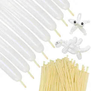 Clear 260 Premium Twisting Balloons for Magic & Animal Balloon Art, 100-Piece Set for Parties