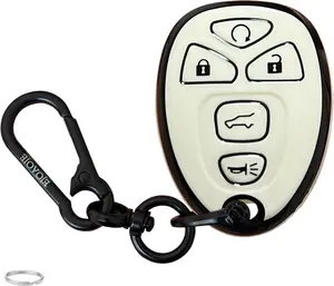 Smart Key Protective Shell for Chevy Key Fob Cover with Keychain Fits for 2007-2015 Buick Lucerne/Chevy Impala Monte Carlo/Cadillac DTS Remote Key Vehicle Accessories