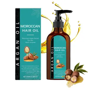Moroccan Argan Oil Hair Treatment Serum, Anti Frizz Smoothing Nourishing Hair Oil, Heat Protectant for Styling, Repair Dry Damaged Curly Long Hair, Hydrating Leave In Hair Care Oil 3.38 fl oz