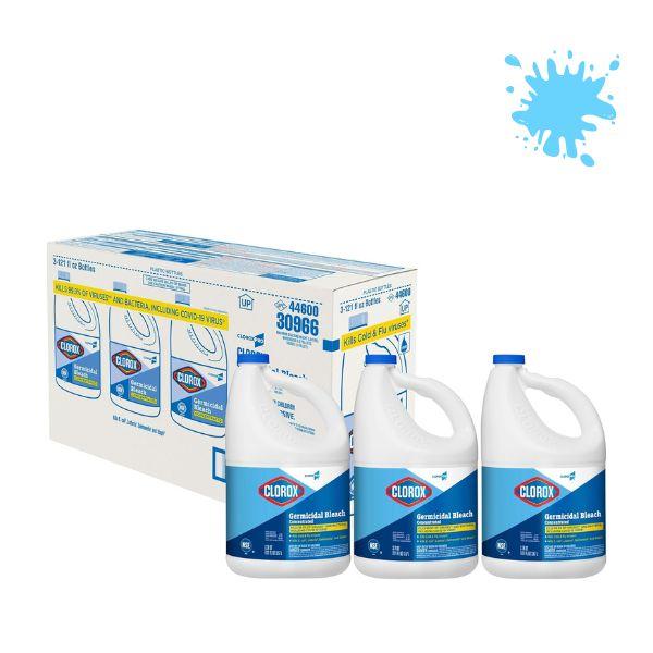 Clorox Ultra Germicidal Bleach 121 oz (Pack of 3) – Disinfecting Bleach Cleaner for Laundry & Surface Sanitizing, Kills 99.9% of Germs, Whitening & Deodorizing Formula