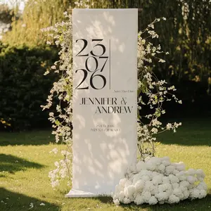 Elegant Cotton Linen Wedding Sign! Rustic Wedding Decor, Save the Date – for Brides & Grooms Planning 2026