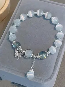 Artificial Gemstone Decorated Bracelet, Fashionable Jewelry for Women & Girls, Trendy All-match & Exquisite Jewelry for Birthday Gift, Dainty Layering Jewelry