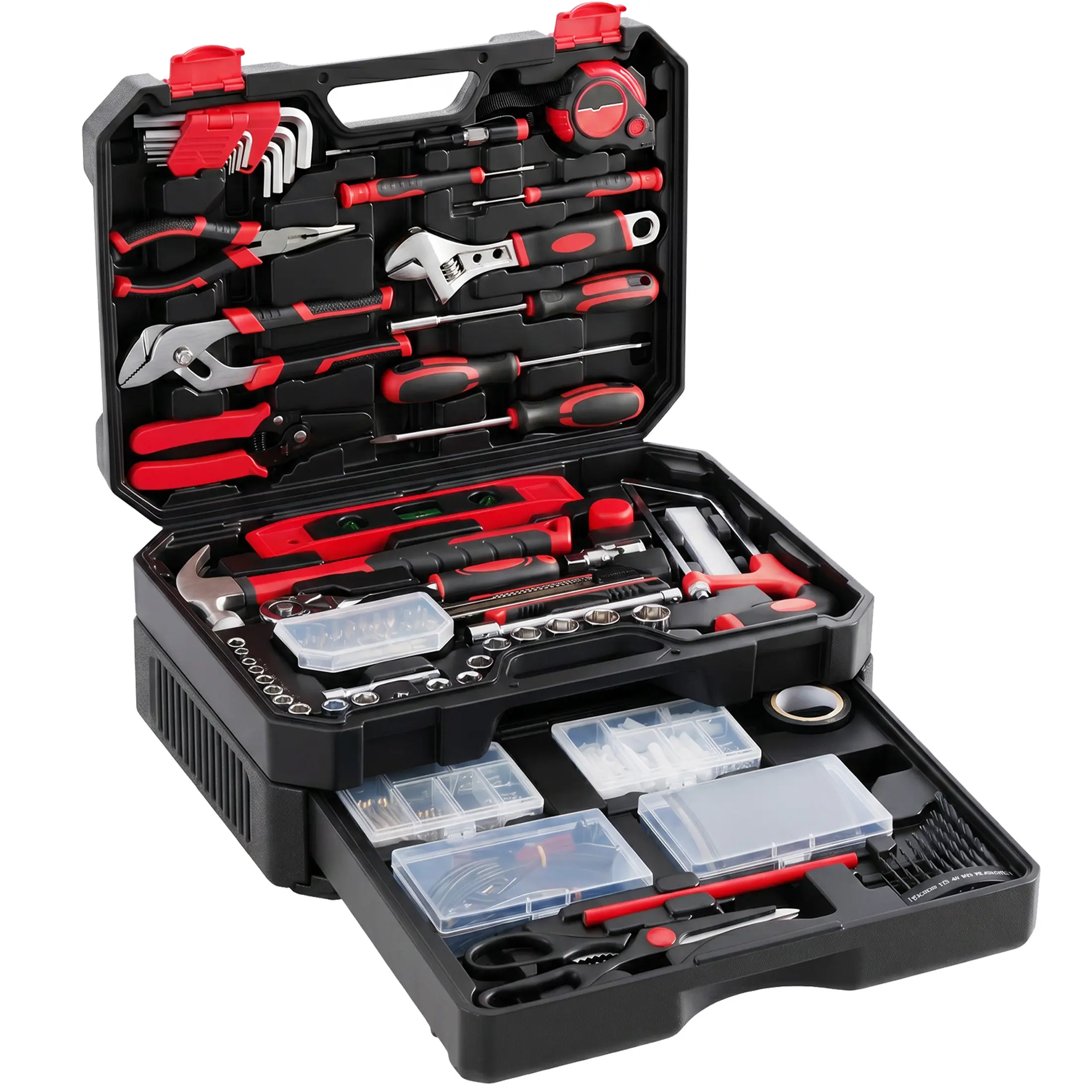 330 Piece Home Tool Kit With Drawer Toolbox, 8V Cordless Drill And Hand Tools For House Repair, Carbon Steel And Cr V Construction, DIY Tool Kit For Men Women And Handyman, Tool Kit Set, Cr-V Tool Kits