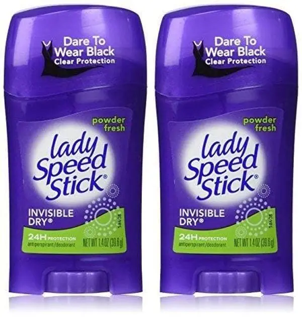 Lady Speed Stick Invisible Dry, Powder Fresh Antiperspirant Deodorant, Net Wt. 1.4 Oz. (2 Pack Value Bundle) by Lady Speed Stick