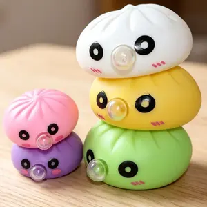 Colorful Dumpling Stress Relief Toy, Silicone Bubble Design, Soft Cute Expression, Pressure Release Toy, Fun and Relaxing