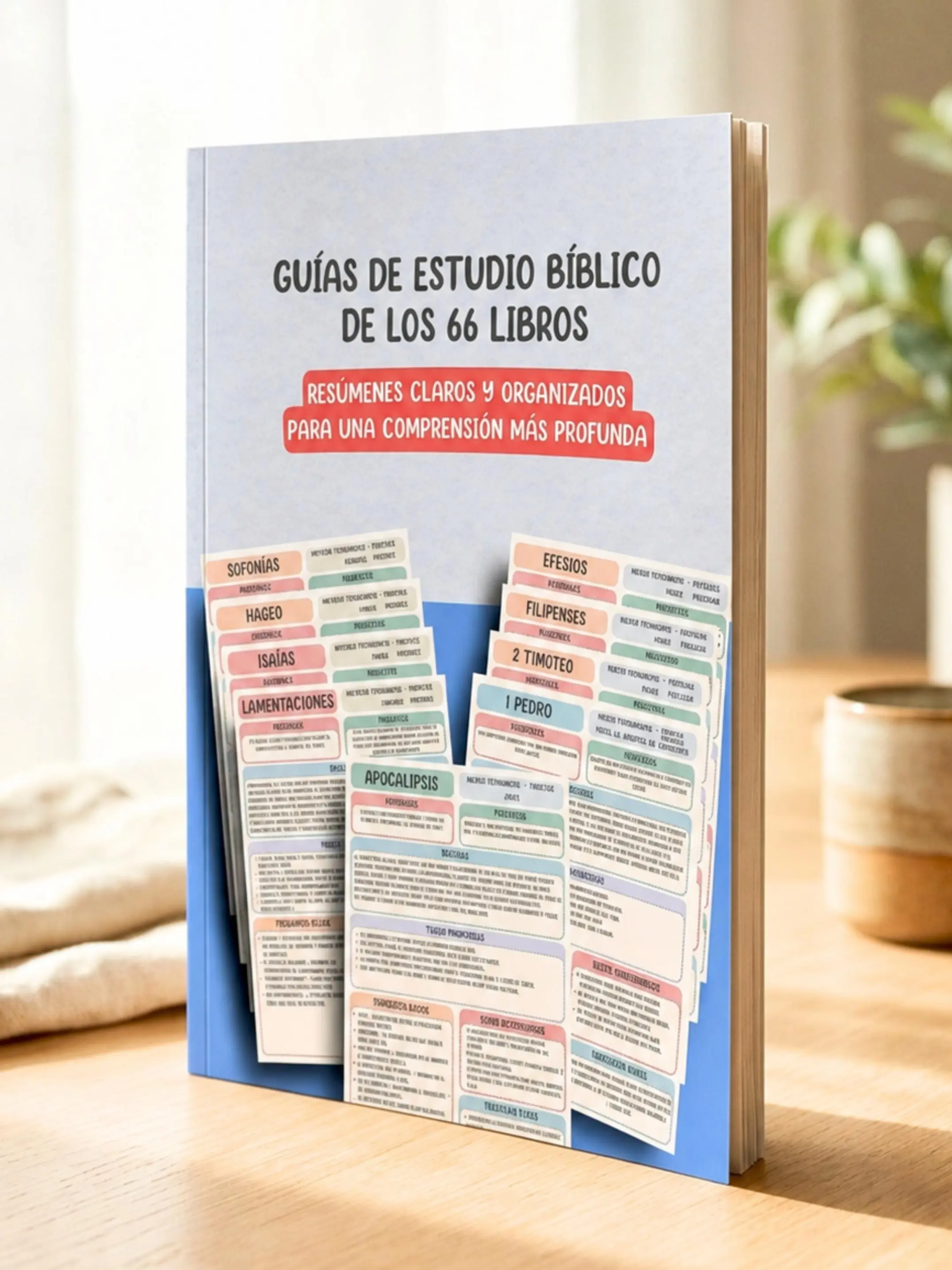 Guías de Estudio Bíblico de los 66 Libros: Resúmenes Claros y Organizados para una Comprensión Más Profunda (Bible Study Guides) (Spanish Edition)