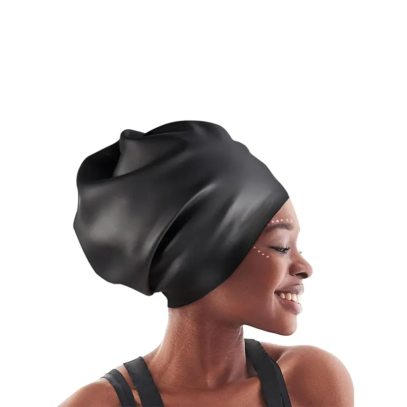 Extra Large Swim Cap for Braids & Dreadlocks, Waterproof Silicone Cover, Keeps Hair Dry, Easy to Wear, Adults & Youth