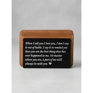 Day Gift Heart Pattern Wallet Card, Creative Wallet Inserts Card for Couples, Perfect for Birthday/valentine's Day Gift, Business Style Wallet, One Size Fits All