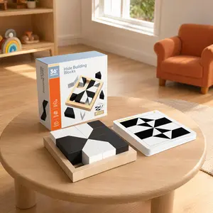 Hidden Blocks Brain Builder • STEM 3D Logic Puzzle Toy for All Ages • Safe Water Based Beech Wood No-Screen Educational Game Gift