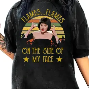 Clue 1985 Movie Shirt, Flames On The Side Of My Face T Shirt / Sweatshirt, Funny Horror Movie, Halloween Merch 80s Tee