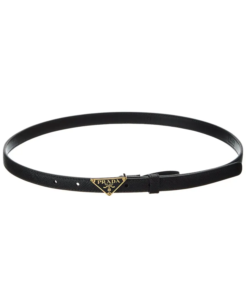 Prada Logo Saffiano Leather Belt