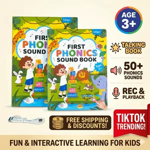 Educational Learning Toy for Kids Age 3+ | Interactive First Phonics Sound Book with Touch & Audio Learning, Early Reading Toy for Toddlers, Fun Preschool Activity, Birthday & Holiday Gift for Boys and Girls