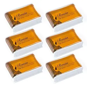 Rosin, Violin Rosin [6 Pack] Cello Viola Rosin for Violin Bow, Light Low Dust Resin, Violin Accessories by Dulphee