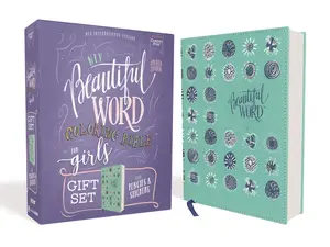 NIV, Beautiful Word Coloring Bible for Girls Pencil/Sticker Gift Set, Updated, Leathersoft over Board, Teal, Comfort Print: 600+ Verses to Color (Beautiful Word) by Zondervan [Hardback Book]