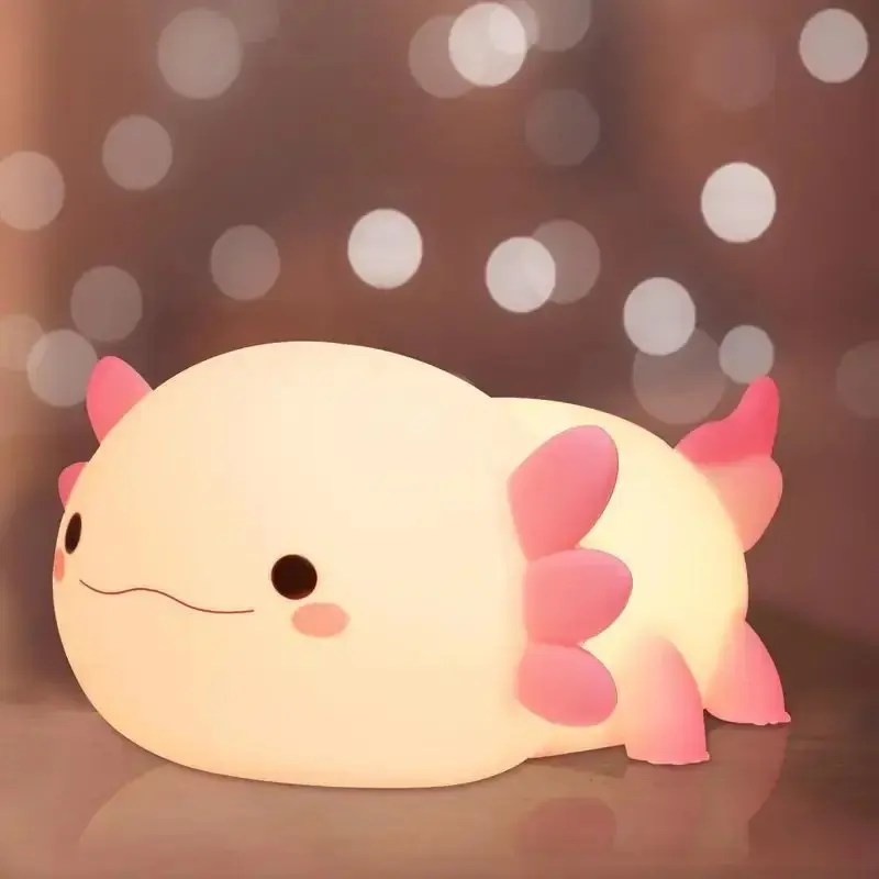 Novel Cute Animal LED Night Light - Soft Silicone, Eye Protection, USB Type-C & Mobile Touch, Squishy Desk Lamp for Kids, Baby-Friendly Bedroom Book Light (Home & Festive Decoration Supplies)