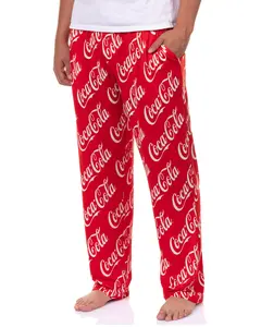 Coca-Cola Pajamas Men's All Over Print Coke Lounge Bottoms Pajama Pants