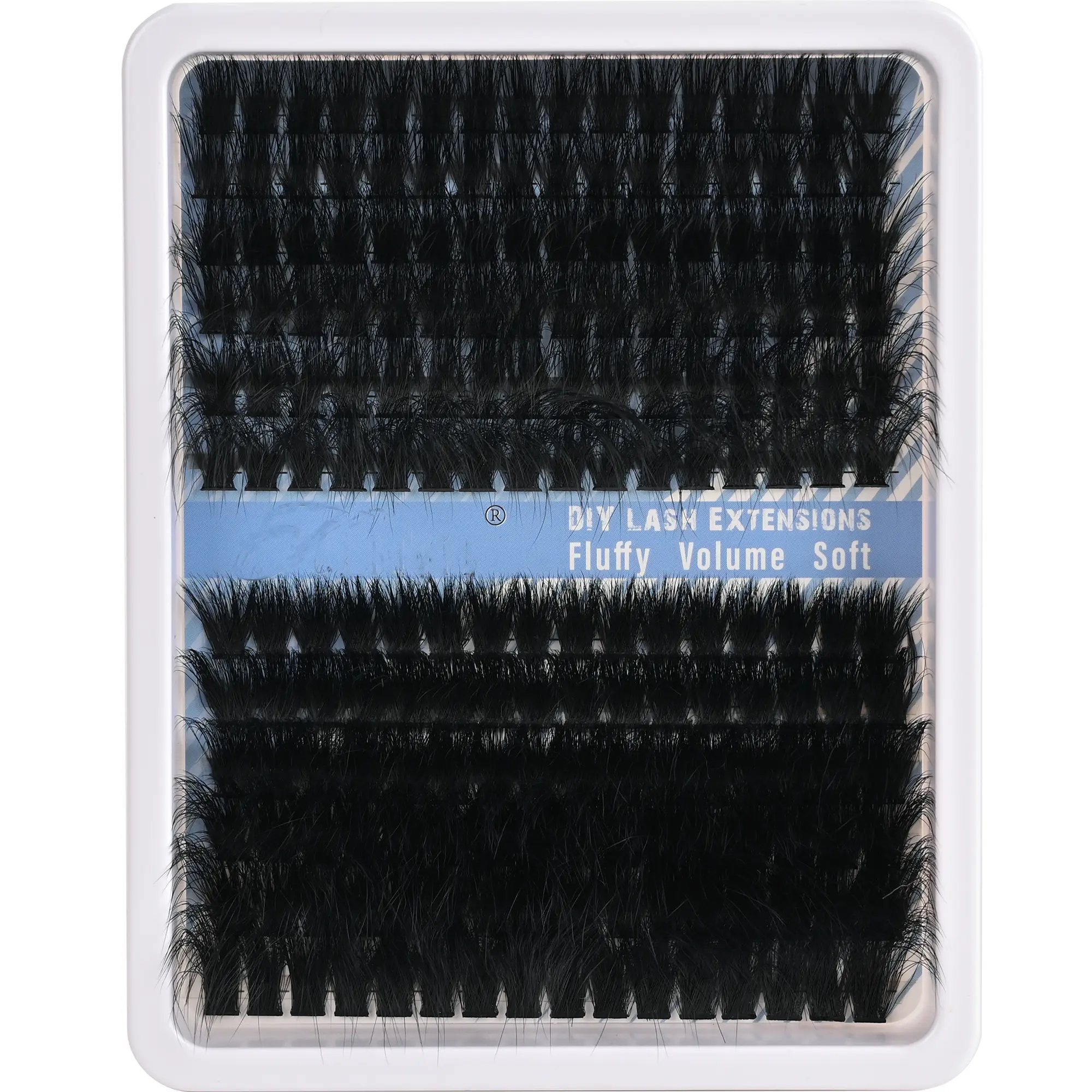 200D+300D Mega Volume Lash Clusters, Fluffy Cluster Eyelash Extensions 14-25mm D Curl Individual Lashes, DIY Reusable Volume Lashes for Women