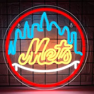 Baseball Neon Signs for Wall Decor Home Bar Man Cave Sport Club Wall Window Decor