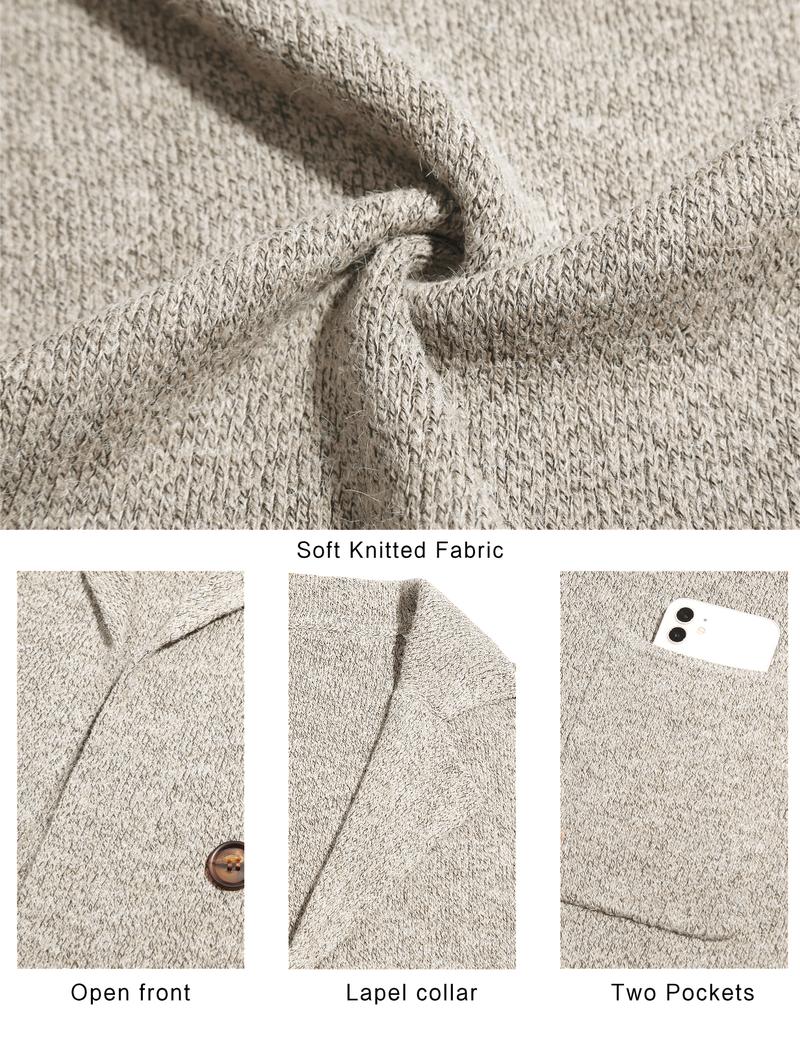 VIMPUNEC Fall Long Cardigan Sweaters for Women Trendy Open Front Coats Knit Winter Jackets Coatigan