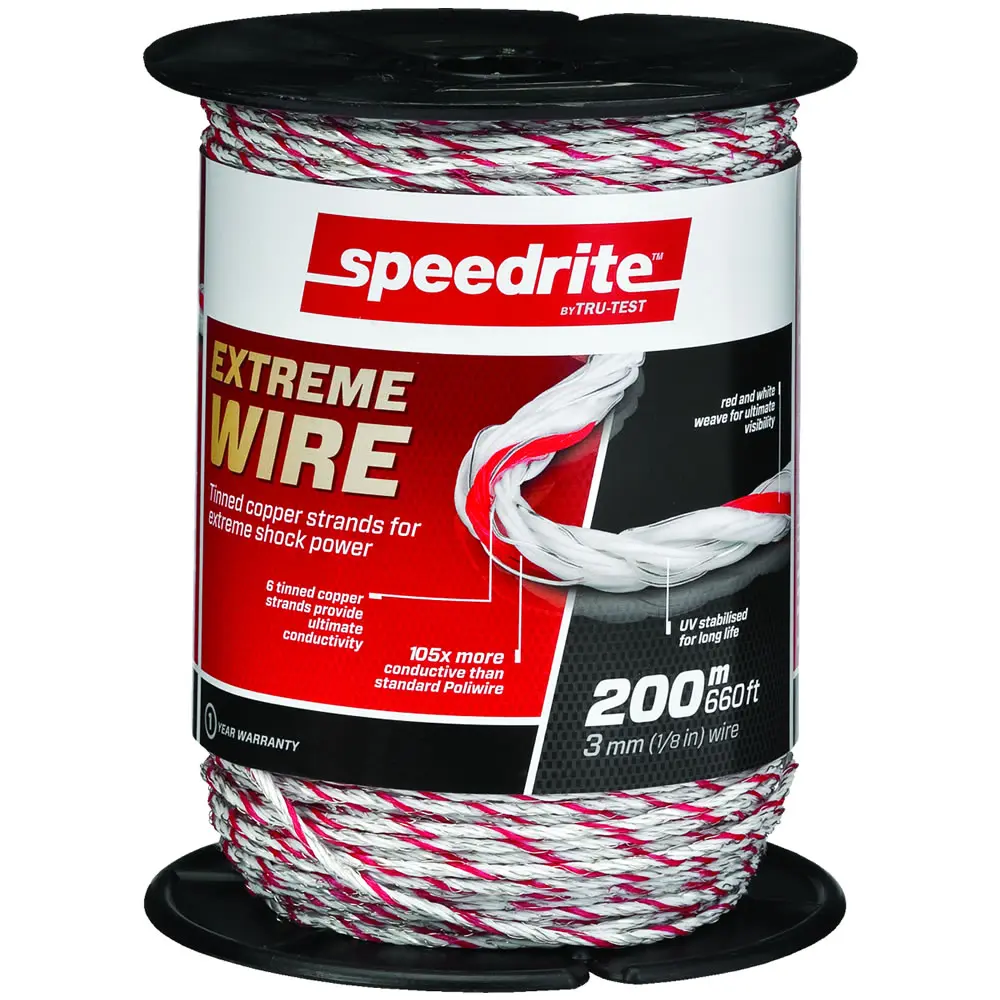 Speedrite Extreme Poly Wire - White, 660 ft Industrial Cable & Wire Rope for Tools & Hardware Applications