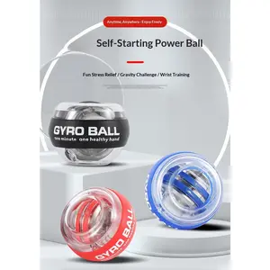 Self-Starting Gyro Ball – Arm Strength & Grip Strengthener in One, Adjustable Resistance Forearm Trainer, Portable Hand Exercise Ball for Muscle Building, Stress Relief & Carpal Tunnel Relief