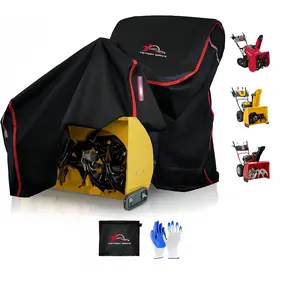 600D Snow Blower Cover, Waterproof Snow Blower Cab Enclosure with Rear Zipper and Straps – 24-28 inch Fit (for EGO,, Toro, Etc)