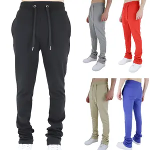 Sweatpants Stacked for Men 2023 Streetwear by Armor Jeans: Stacked Fit, Fleece Stretchable, Drawstrings, Cotton Fabric, 5 Colors Menswear Plain Soft Flare Day Outfit