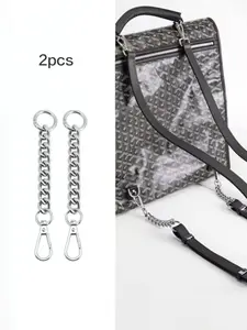 Metal Wallet Chain Extender, Shoulder Bag Strap Extension with Spring Buckle, Silver Color Handbag Replacement Accessory