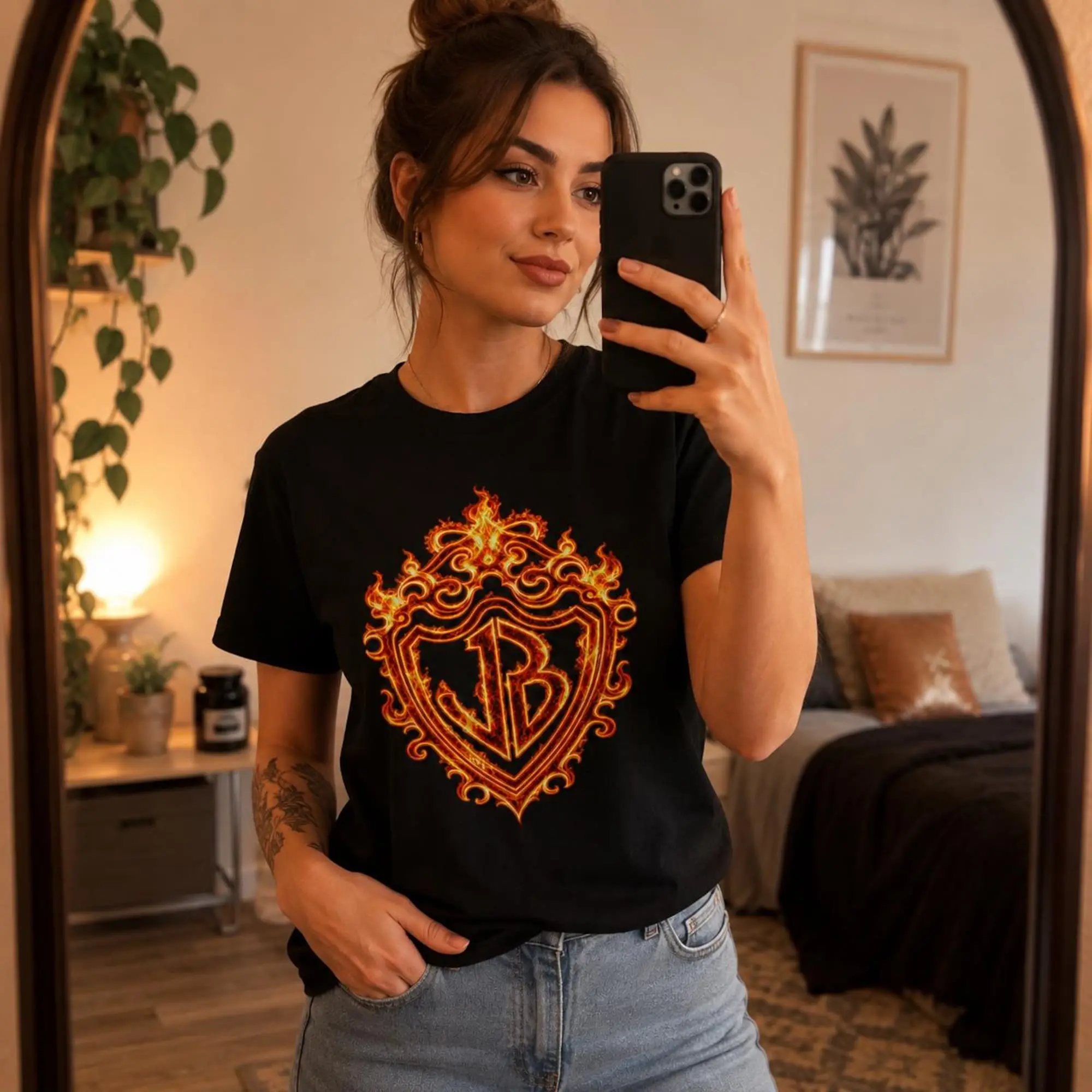 Jb Burning Up Tour 2026 Shirt, Burning Up All Over Again Tee, Jb Fire Crest Shirt, 2000S Pop Rock Fan Gift