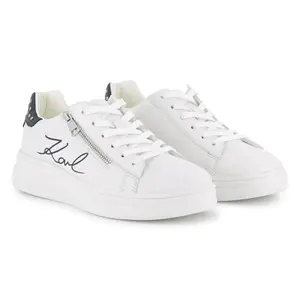 Karl Lagerfeld White Black Zipper Sneaker