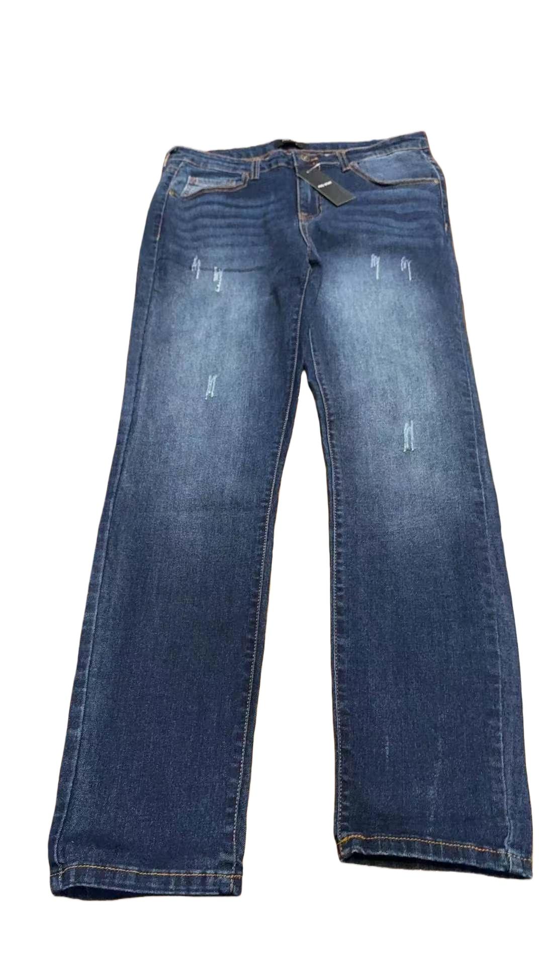 women's versatile mid wasit denim muliti-pocket denim trousers for women Straight Bottom Minimalist classic women's pants stretch wide leg jeans daily urban fashion wear womenswear simple style  Straight Bottom Minimalist