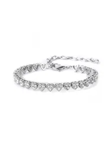 European and American minimalist versatile heart-shaped full-diamond ins-style women's adjustable lobster clasp anklet