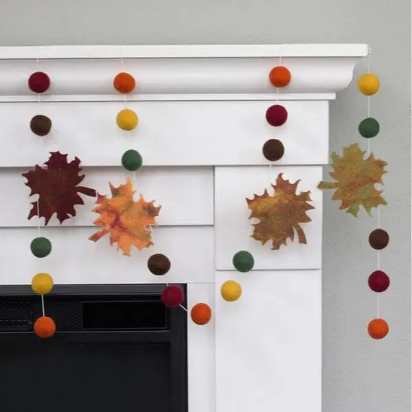 Maple Leaves Felt Garland- Fall Colors