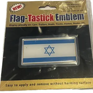 Flag-Tastick Emblem Israel Waterproof Car Sticker - Easy Application & Removal - Lifetime Warranty - Safe for Cars, Trailers, Boats, Trucks, Homes, Books