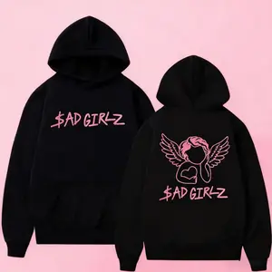 Junior H x Anti Social Club Hoodie - Sad Girlz Collection - Double-sided Graphic Sweatshirt - Soft Fleece Lining - Unisex Streetwear - Trendy Casual Wear y2k t-shirt