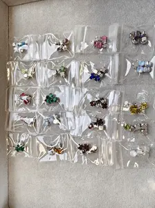 Chris(9927)gc.$16.99 get 20 bags Chris-A30-8mm Mix Colors Rhinestones with Silver Prong Setting 5pcs per bag