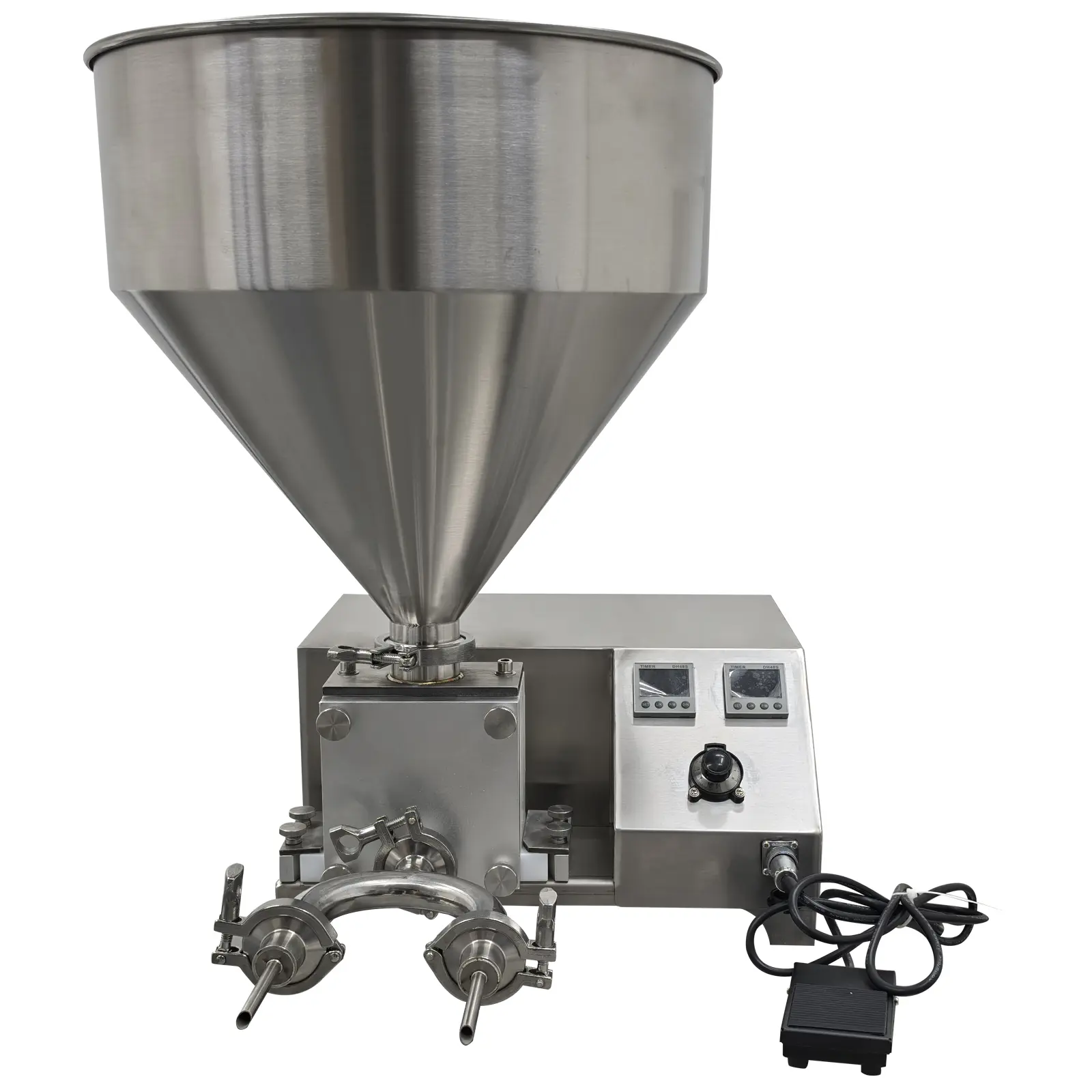 YOKOMA 110V 20L Electric Cream Filling Machine, Commercial Pastry Jam Injector for Puff Cupcake Dessert Stuffing