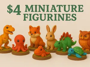 $4 Made To Order - LIVE Pick Your Own Pocket Pal - Mini Figurines Decoration Realistic 3D Articulating Animal Figurines
