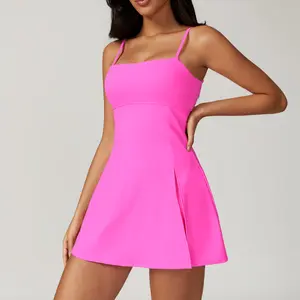 Women's Tennis Athletic Dress with Built-in Shorts, Summer Dresses for Women Golf Workout Outfits