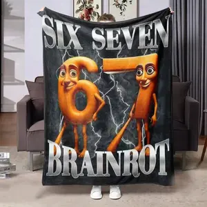 Lightning Bolt Number 67 Flannel Blanket Ultra Soft Warm Cozy Lightweight All Season Throw Perfect For Couch Bed Living Room Travel Camping Office Decor Gift Birthday Christmas For Racing Fans Men Boys Teens