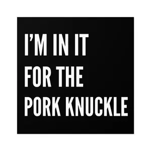 I'm In It For The Pork Knuckle Oktoberfest Water Resistant Travel Luggage Sticker