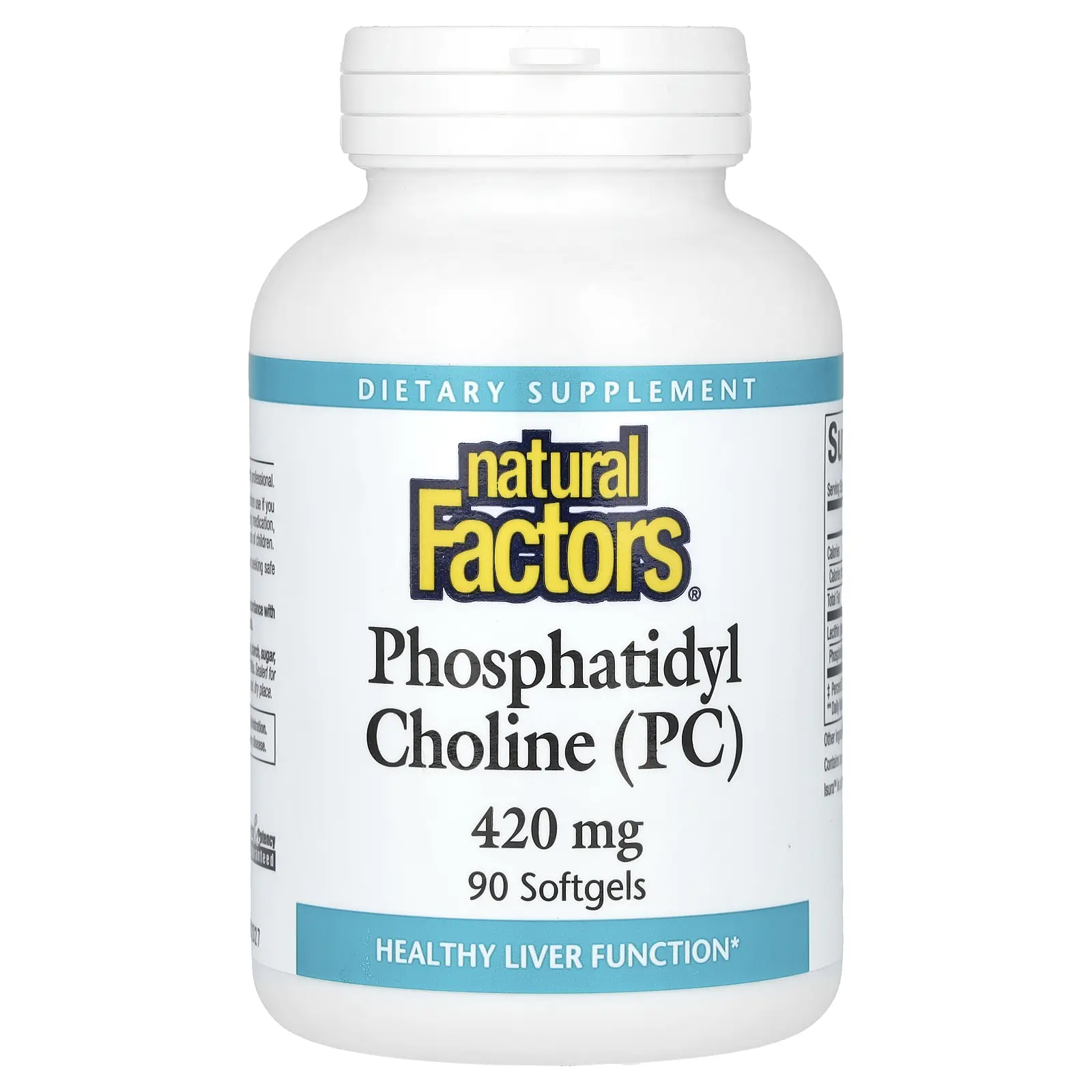 Natural Factors Phosphatidyl Choline (PC), 420 mg, 90 Softgels