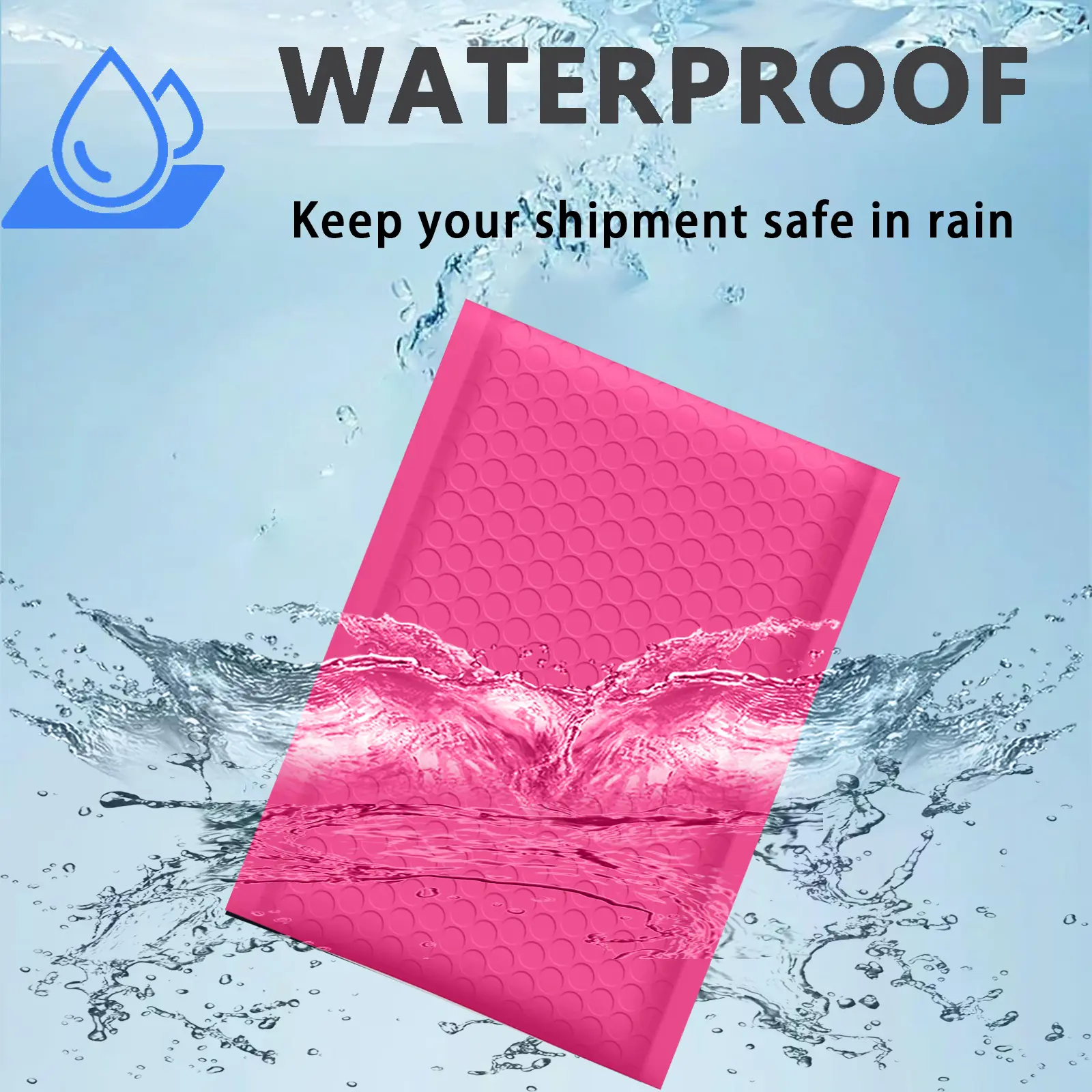 8.5x12 Poly bubble mailer padded envelope premium hot pink color Shipping Bags