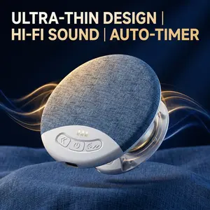 Ultra-Thin Bluetooth Pillow Speaker Mini Portable Under-Pillow Hi-Fi Sound Soft Fabric Auto-Timer Cable-Free Wireless Speaker for Side Sleepers - Audio